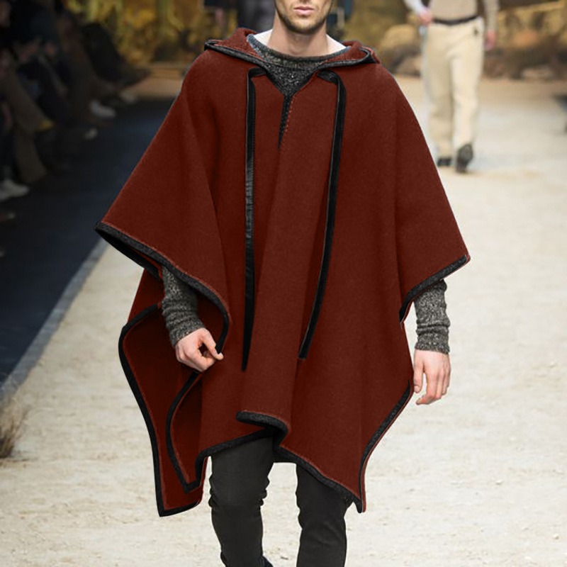 Mens Fashion Poncho - Mode männer Unregelmäßige Kühle Mantel Mäntel