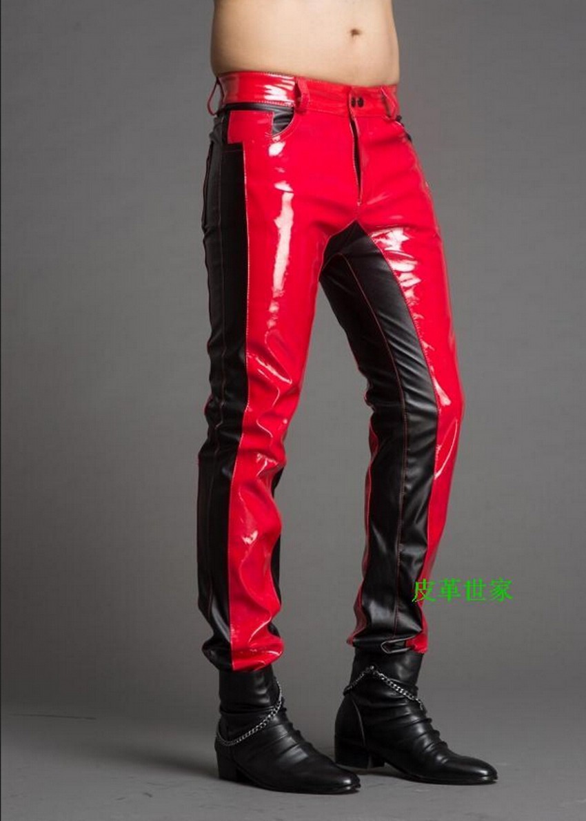 Mens Fashion Winter 2025 - Winter Neue Herrenmode Nähte Leder Hosen