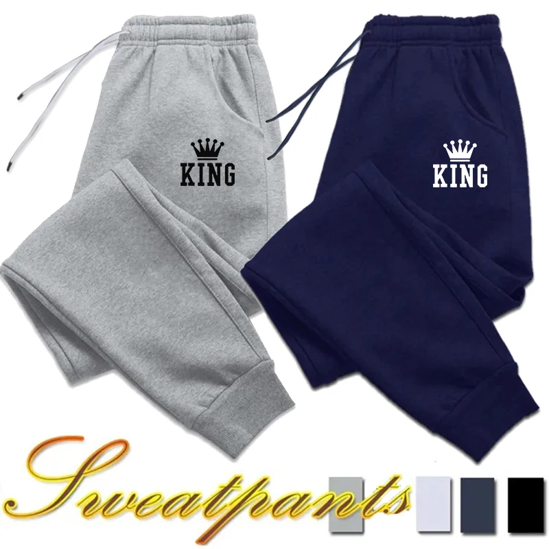 Men Fashion King - King Printing Herren-Jogginghose, Lässige Sportbekleidung für