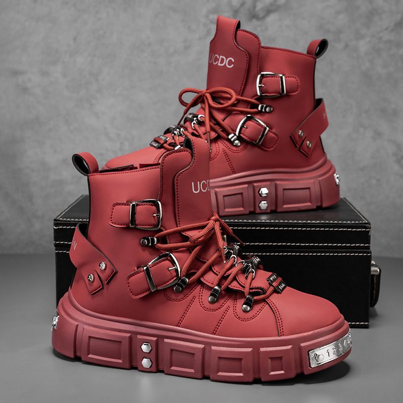Men'S Fashion Brand - Original Marke Stiefel für Mann Punk