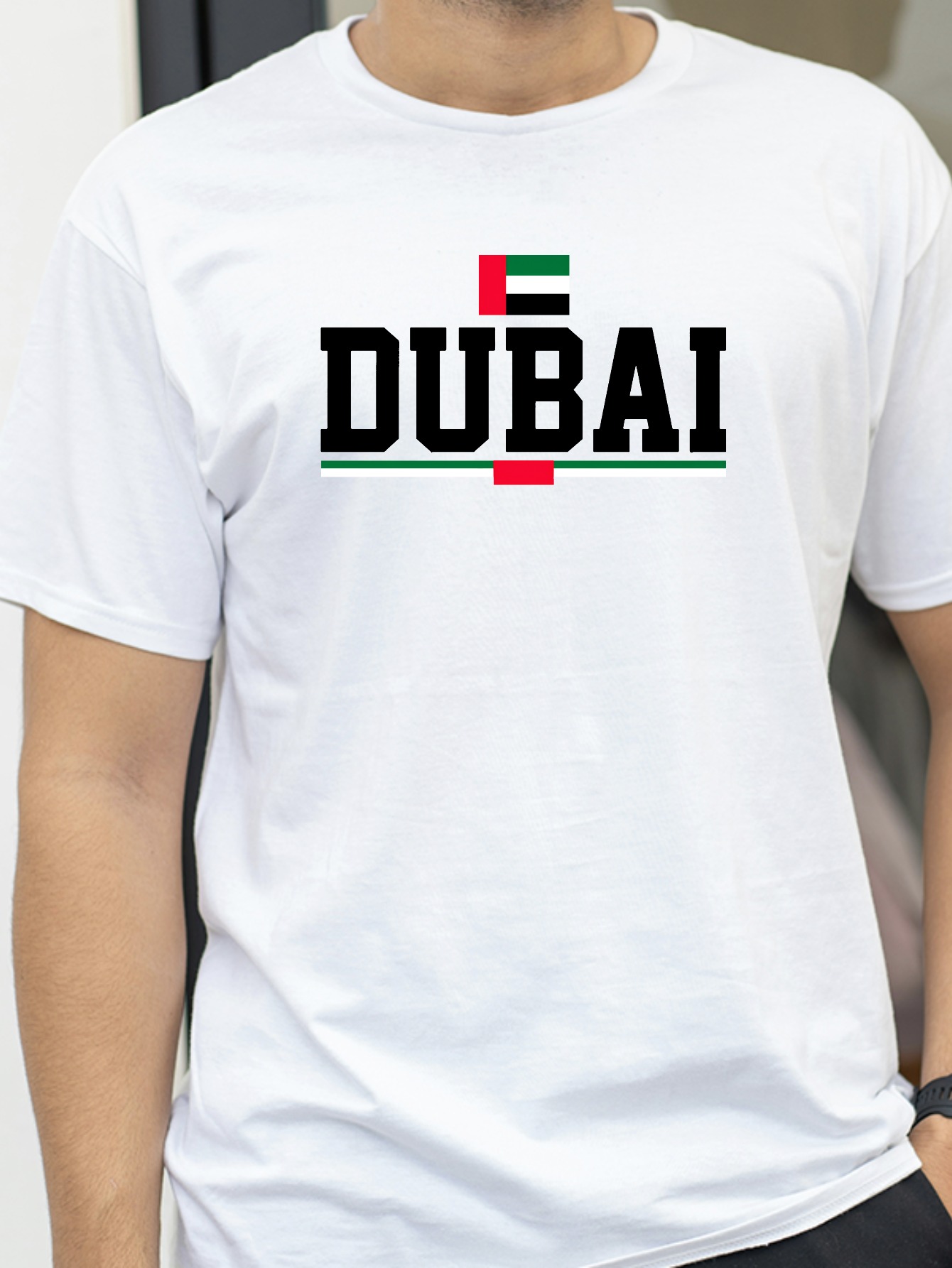 Dubai Men'S Fashion - Dubai Vereinigte Arabische Emirate Flagge Geometrisches