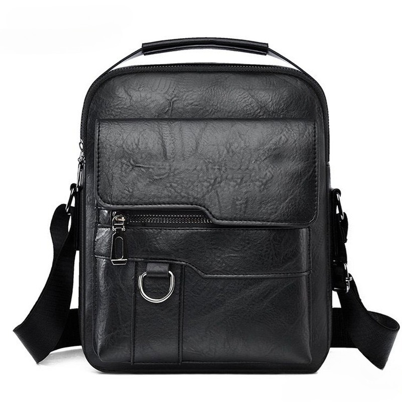 Men Fashion Korean Style - Modische Koreanische Herren-Umhängetasche Mehrschichtige Robuste Canvas-Tasche