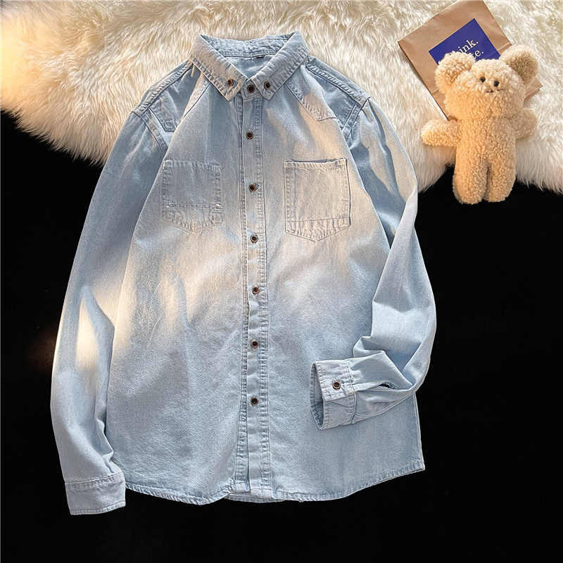 Men Fashion Korean Style - Koreanischen Stil Denim Shirts Frauen/Mann Frühjahr