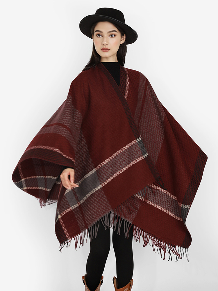 Mens Fashion Poncho - Winter Frauen Männer Schal Schichten Poncho