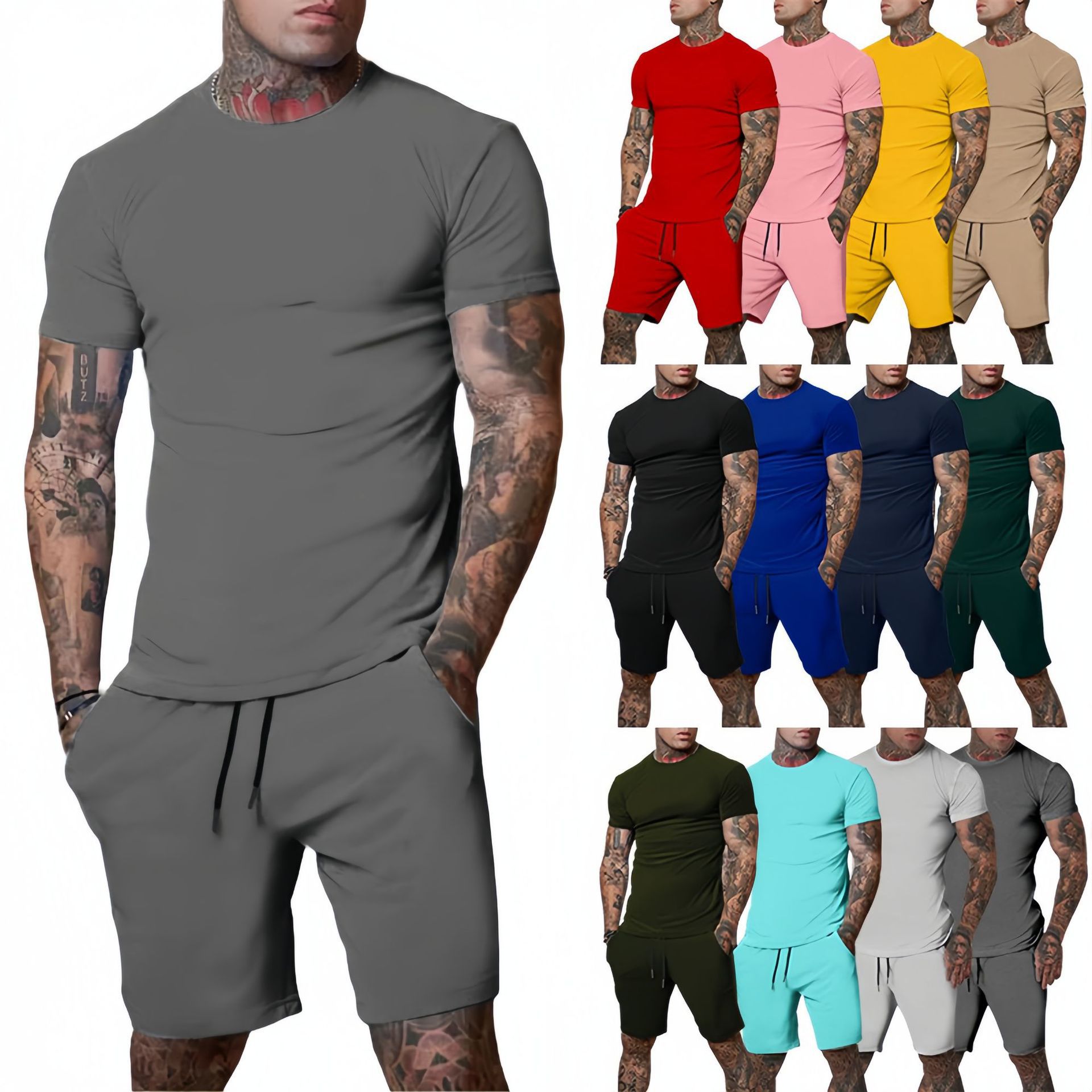 Men'S Fashion Undershirt - Modischer und Lässiger Sommer-Outdoor-Sportanzug für Herren: