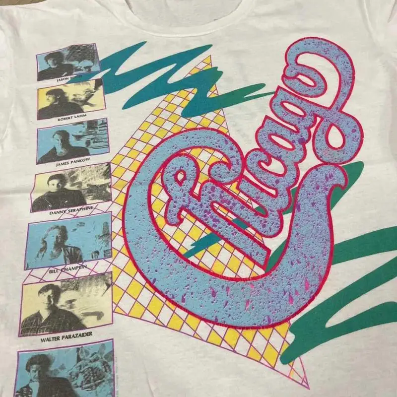 Men'S Fashion From The 80S - Vtg 80S Chicago Band Kurzarm-T-Shirt aus