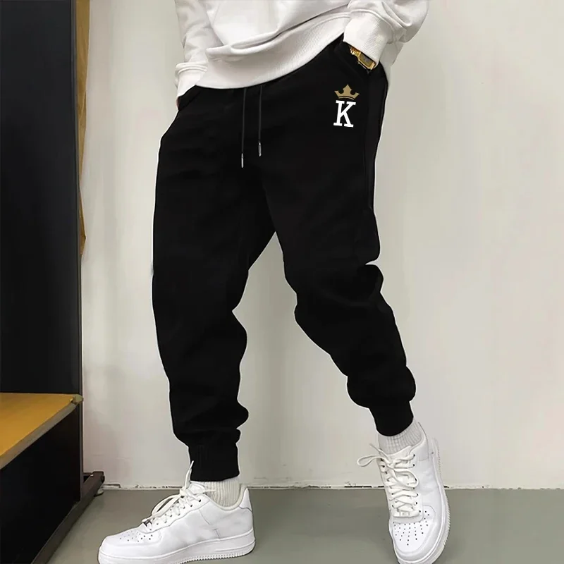 Men Fashion King - 2026 Klassische Herren-Jogginghose mit King-Print Herbst-Winter-Modehose