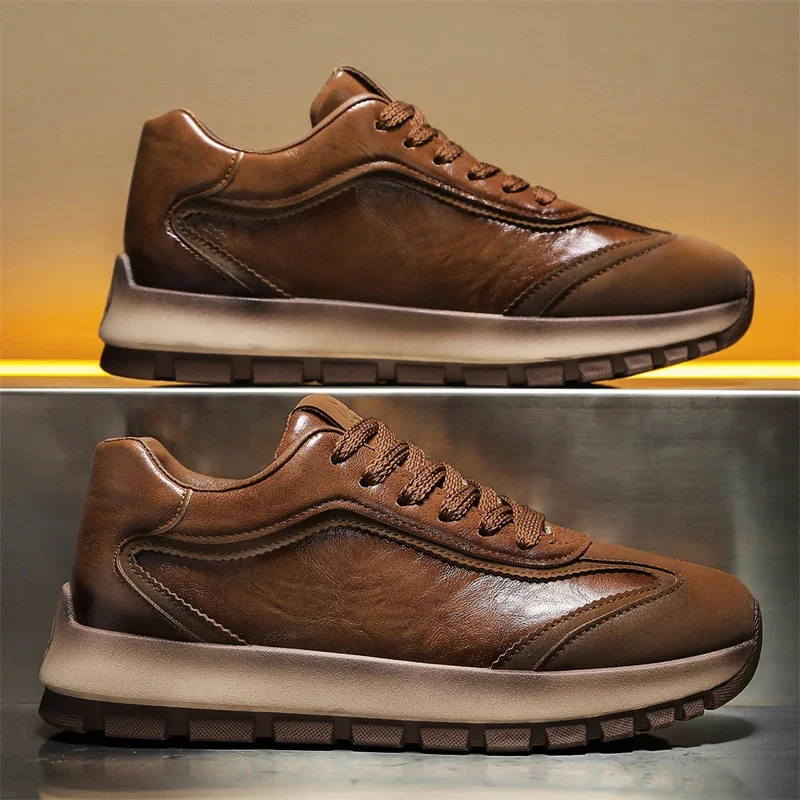 Men Fashion Korean Style - Luxuriöse Herren-Turnschuhe für alle Jahreszeiten, Leder,
