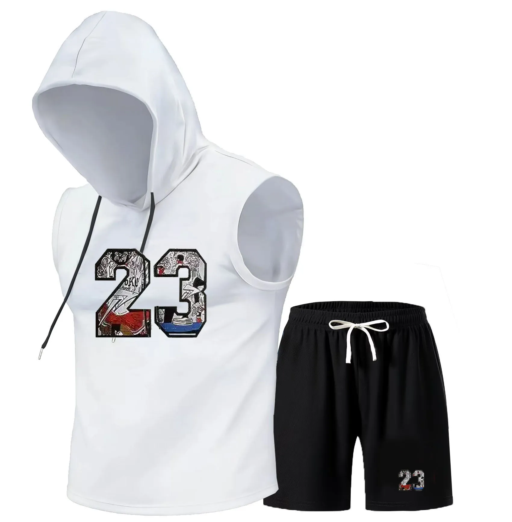 Men'S Fashion Brand - Marken-Sommer-Zweiteiler für Herren: Lässiges T-Shirt und
