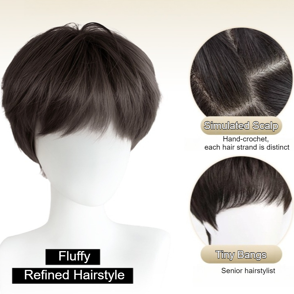 Mode synthetische glatte Haare – Men Fashion Korean Style Bewertung und Preis