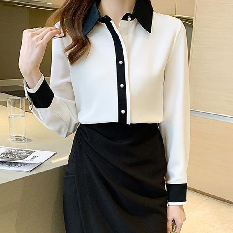 Weißes Chiffon-Hemd für Damen, – Men Fashion Korean Style Bewertung und Preis