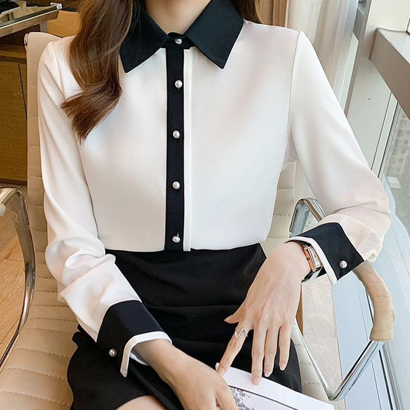 Weißes Chiffon-Hemd für Damen, – Men Fashion Korean Style Bewertung und Preis