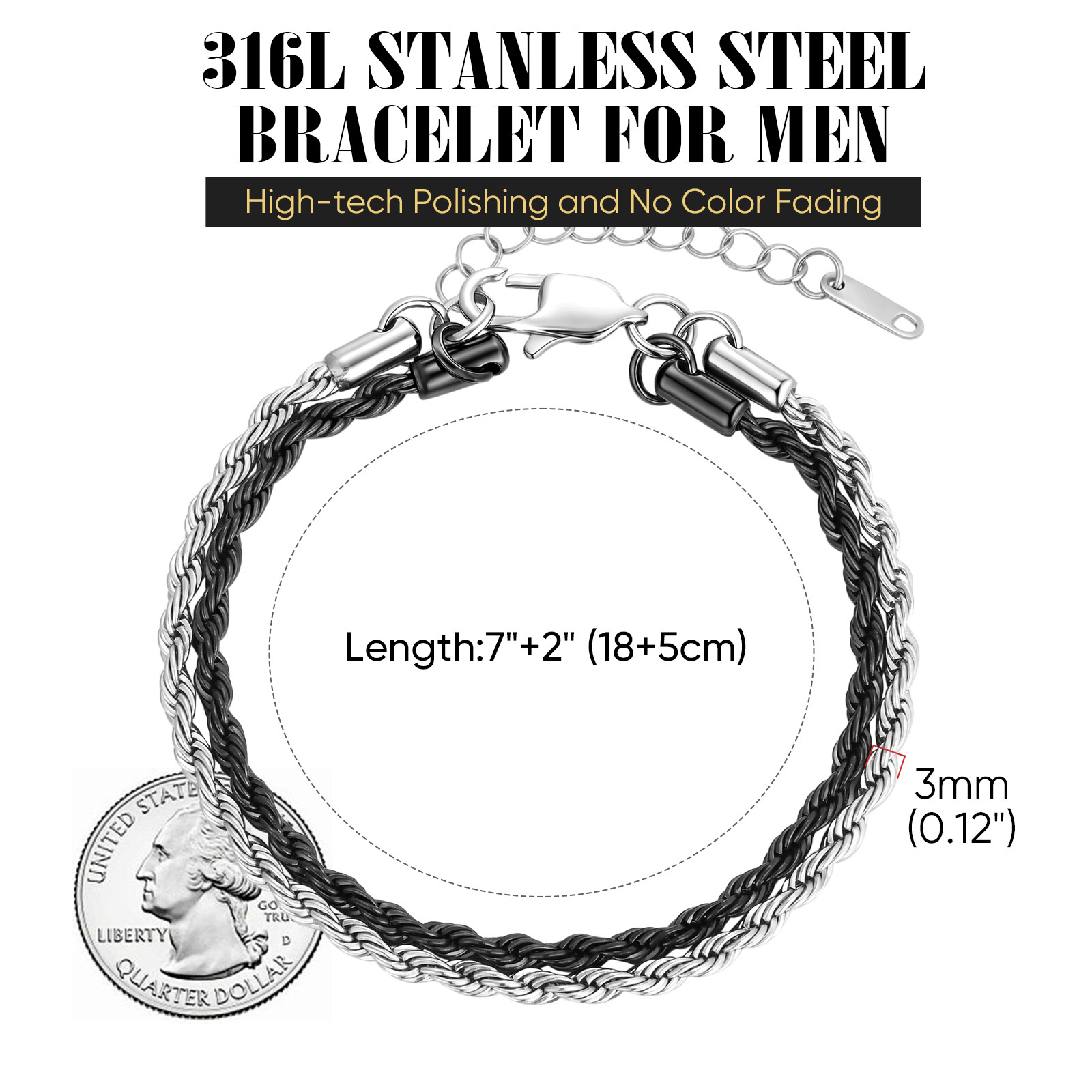Herren-Armband aus Edelstahl m – Men'S Fashion Over 30 Bewertung und Preis