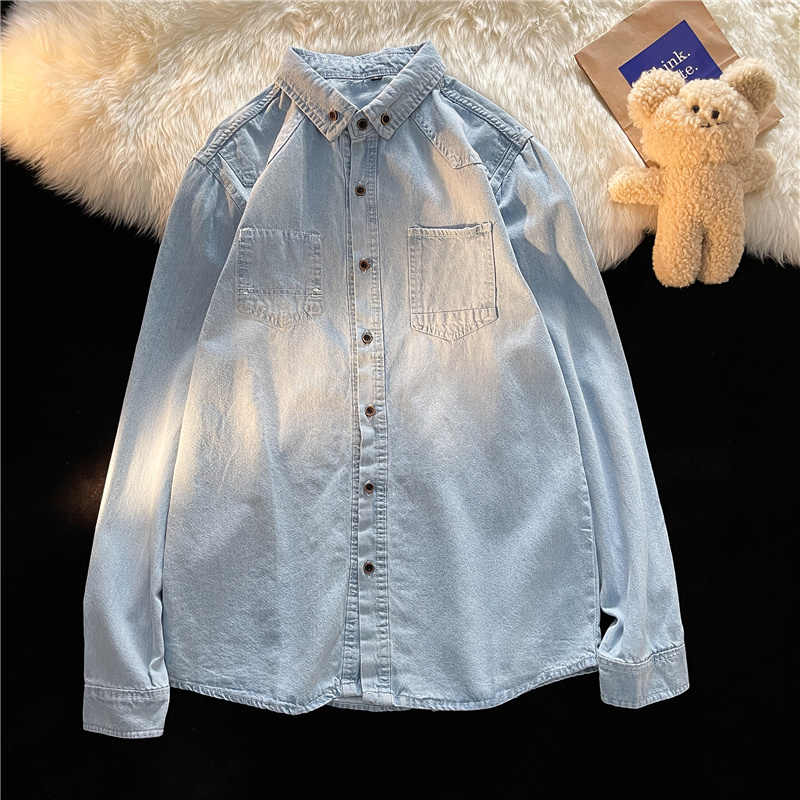 Koreanischen Stil Denim Shirts – Men Fashion Korean Style Bewertung und Preis