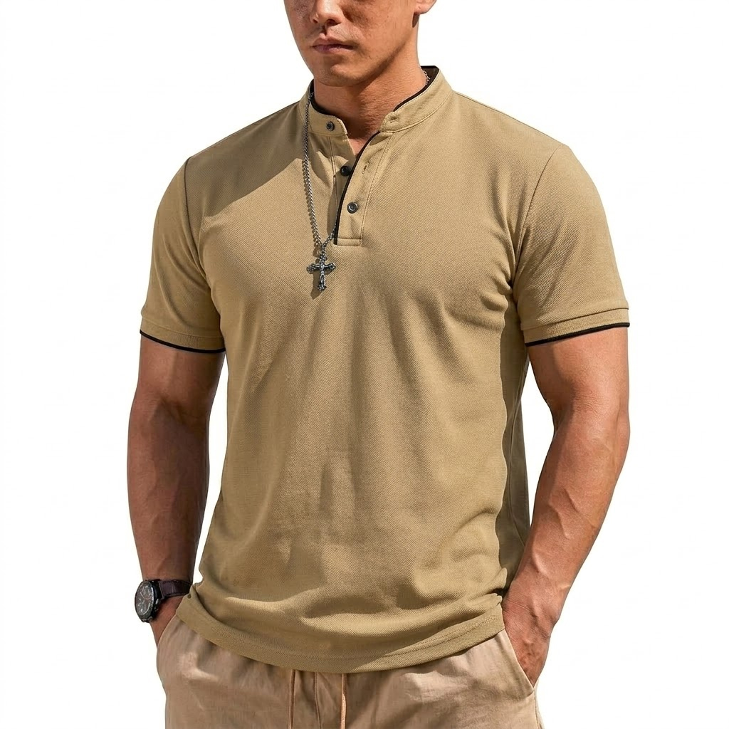 Sommer Kurzarm Henley-Shirt He – Men'S Fashion Polo Bewertung und Preis