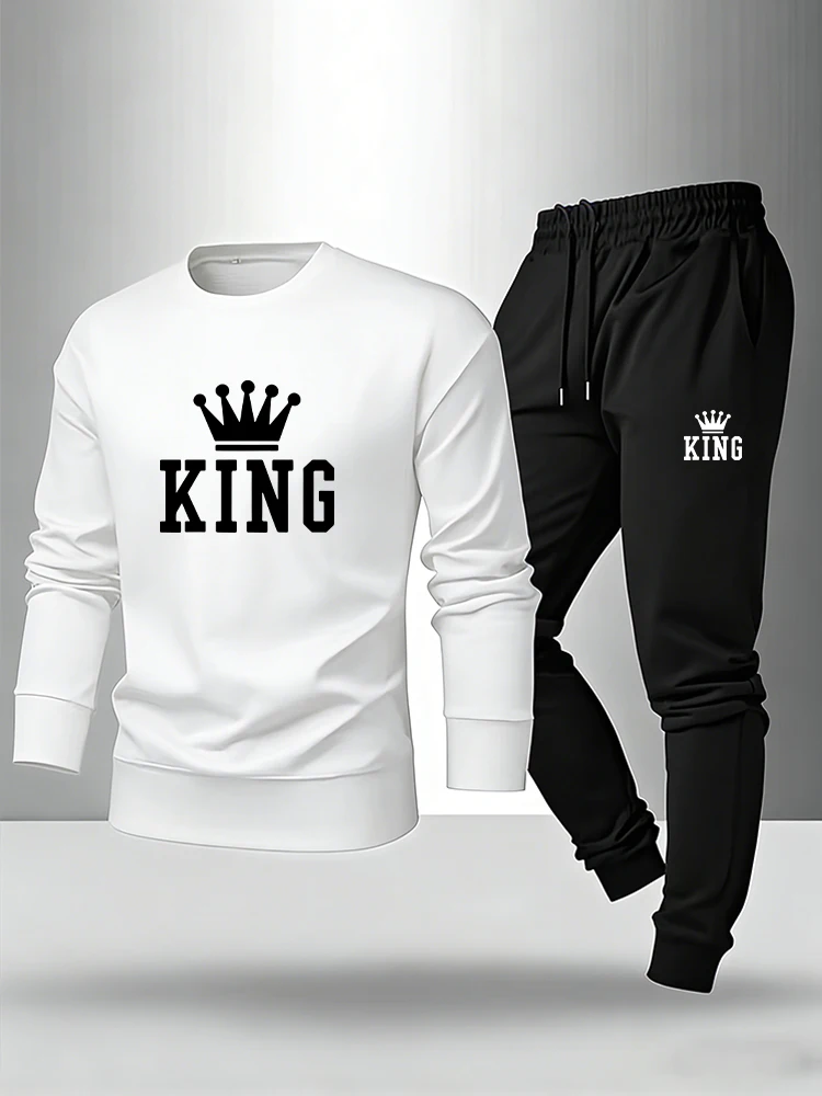 King Pringt Herren Langarm-T-S – Men Fashion King Bewertung und Preis