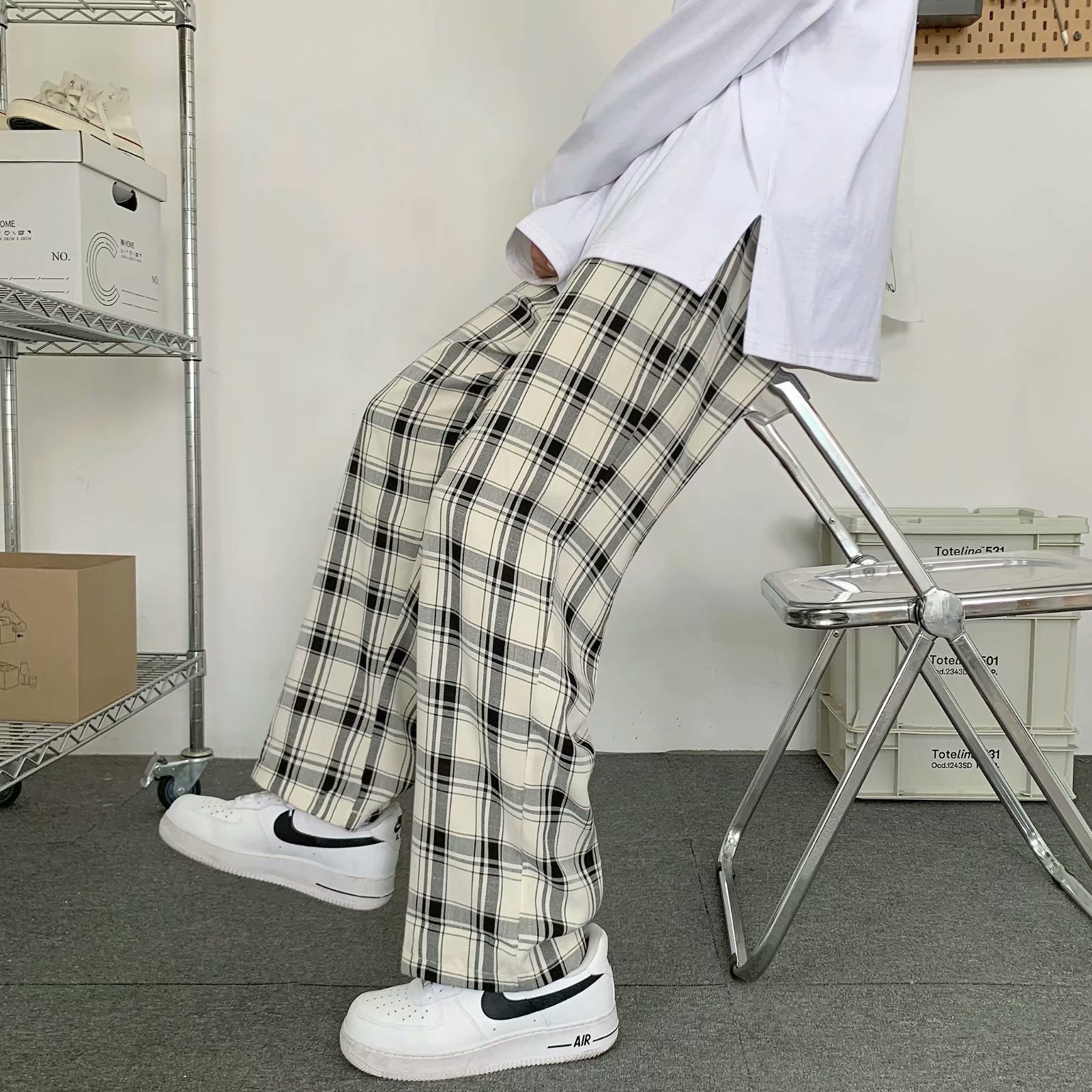 Herren Karierte Hosen Koreanis – Men Fashion Korean Style Bewertung und Preis