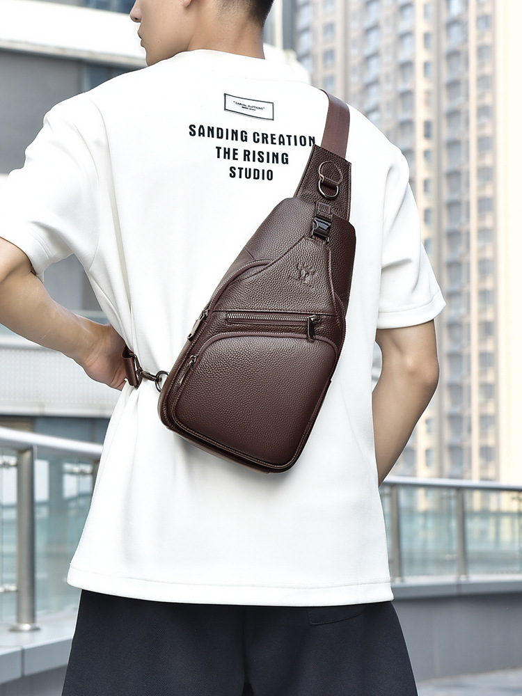 2026 Echtes Leder Herren-Brust – Men Fashion Korean Style Bewertung und Preis